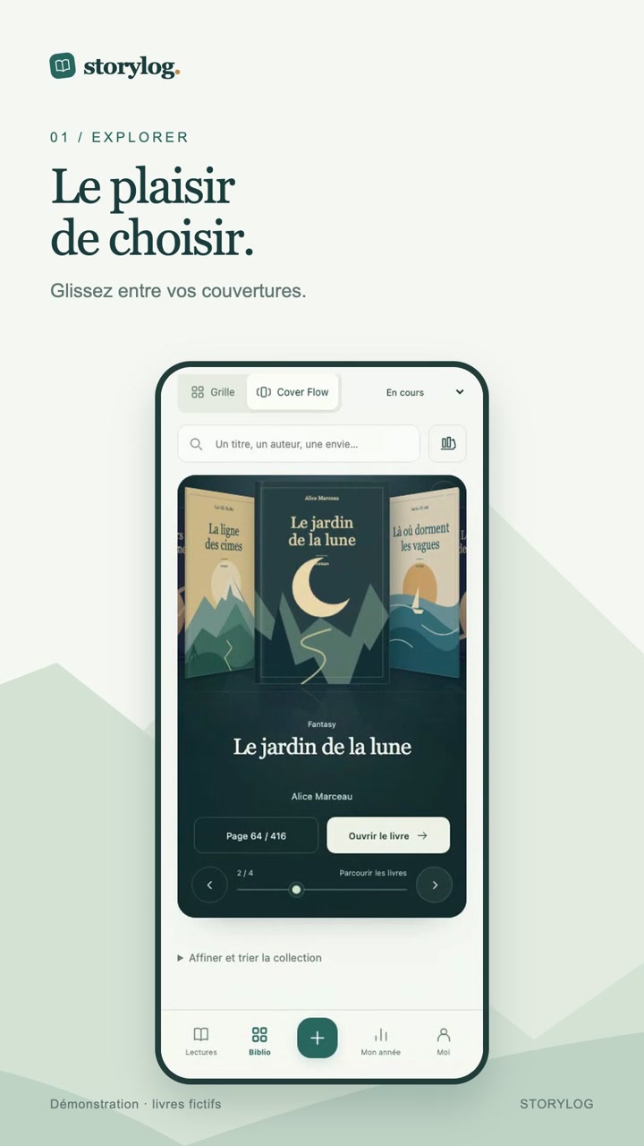 Storylog : Le plaisir de choisir, une application autour de la lecture